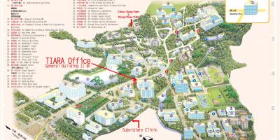 L'université de Tsinghua carte du campus