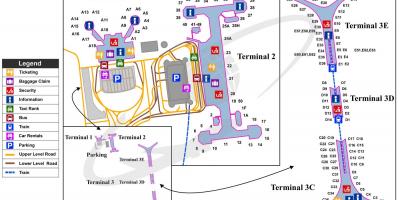 International de pékin terminal 3 de l'aéroport de la carte