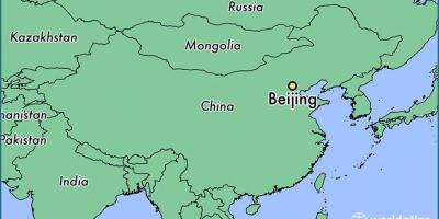 La carte de Pékin emplacement sur le monde
