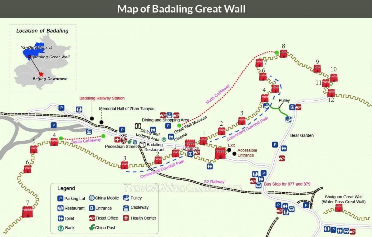Pékin grande muraille carte
