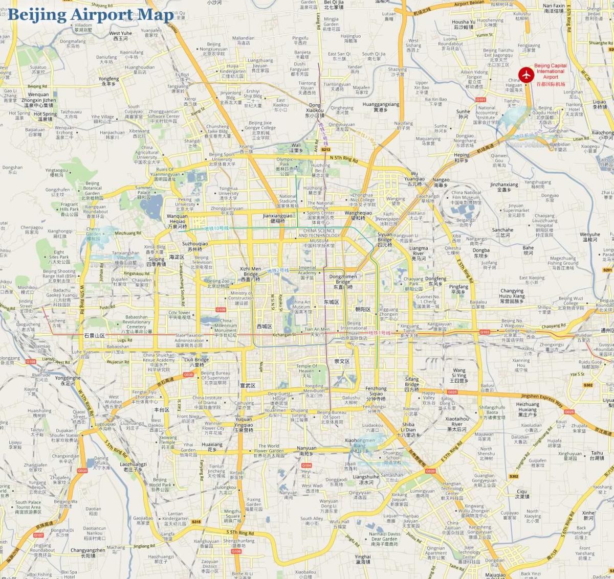 Beijing capital airport carte