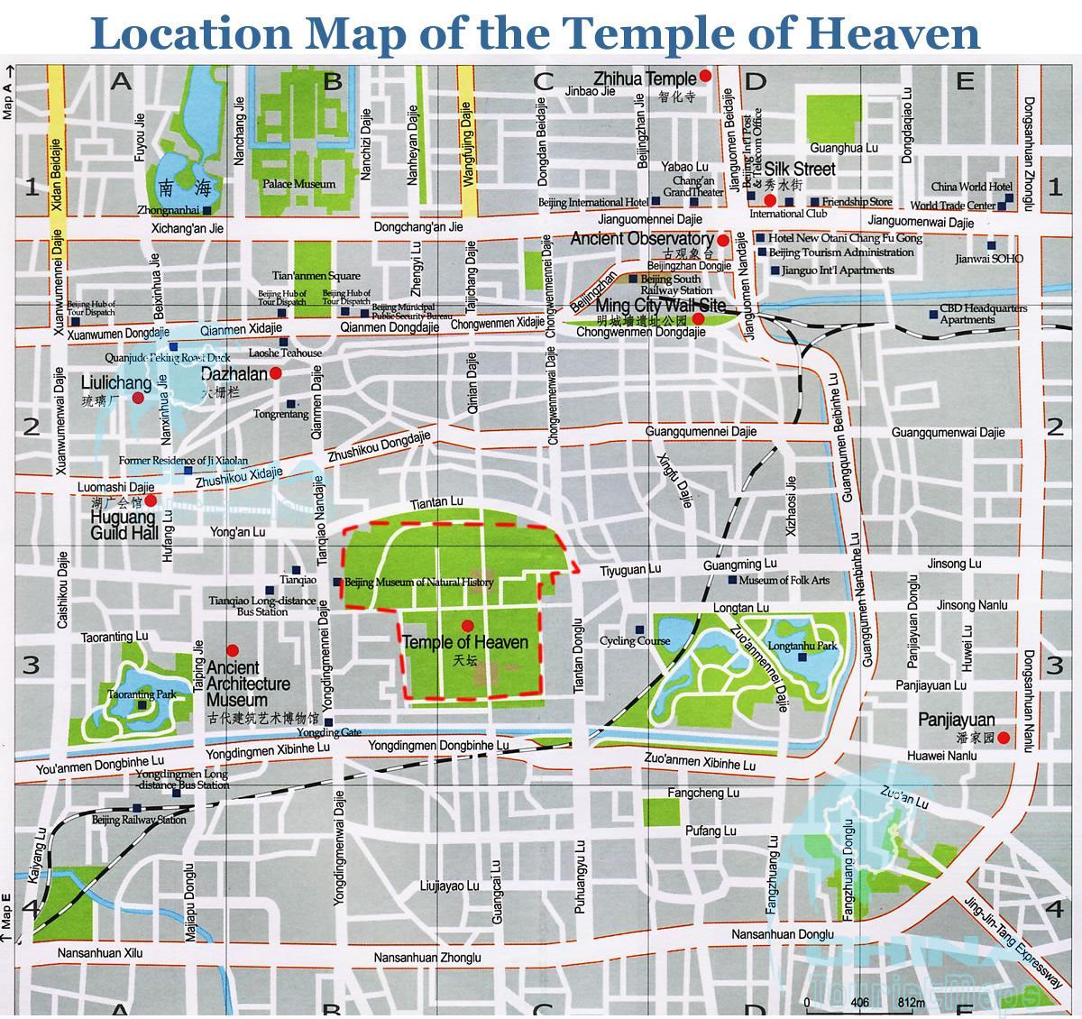carte de le temple du ciel 