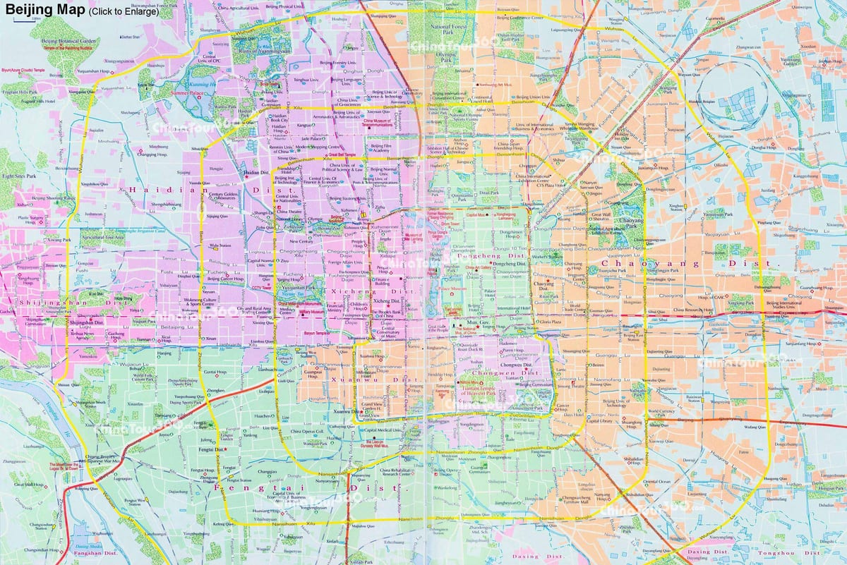 la carte de Pékin application carte