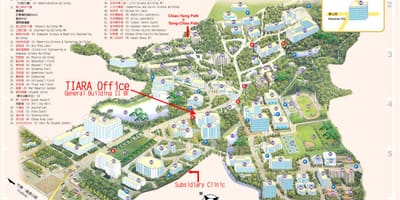 L'université de Tsinghua carte du campus