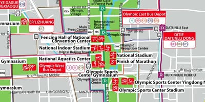 Carte de Beijing olympic park