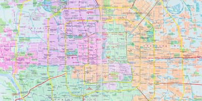 La carte de Pékin rue