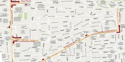 La carte de Pékin, visite à pied 